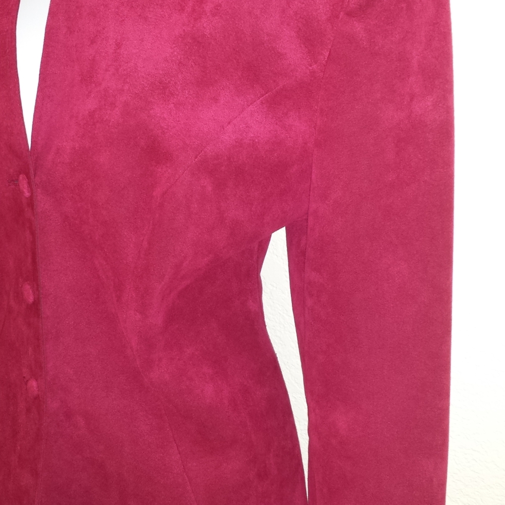 Adolph Schuman for Lilli Ann Pink Suede Blazer - Picture 5 of 11